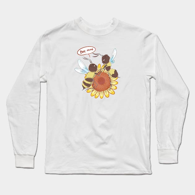 Bee Mine My Honey Bee Long Sleeve T-Shirt by Colored Stardust